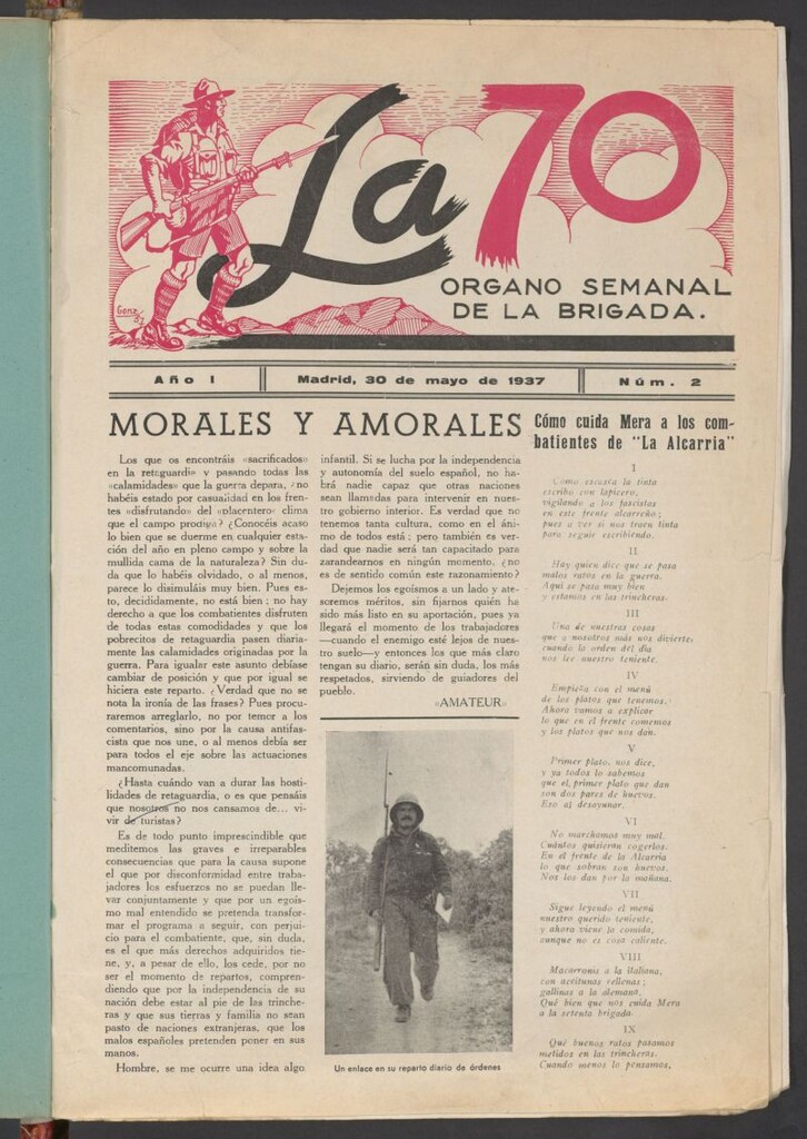 Miniatura de La 70 : órgano semanal de la Brigada
