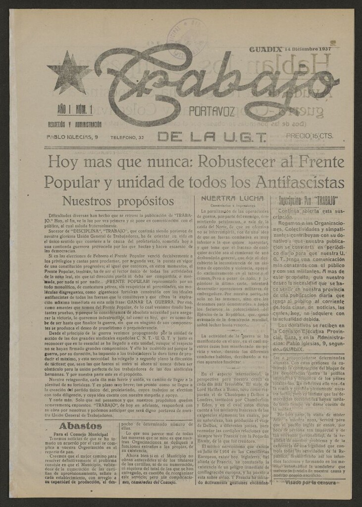Miniatura de Trabajo : portavoz de la UGT