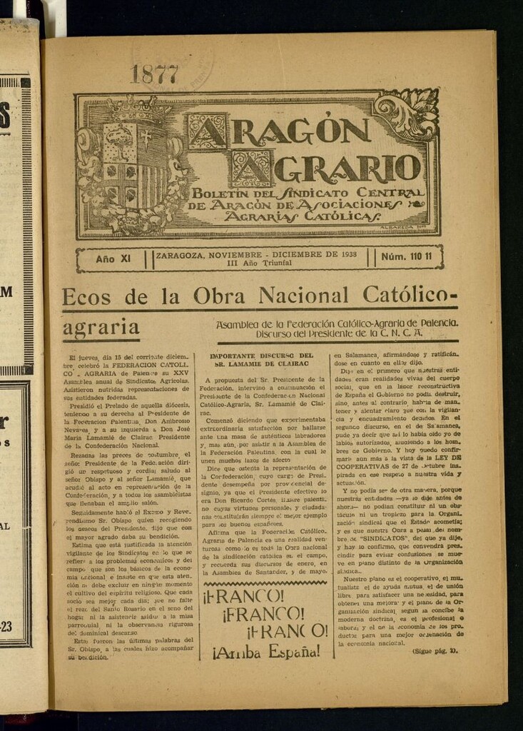 Miniatura de Aragón Agrario de noviembre-diciembre de 1938