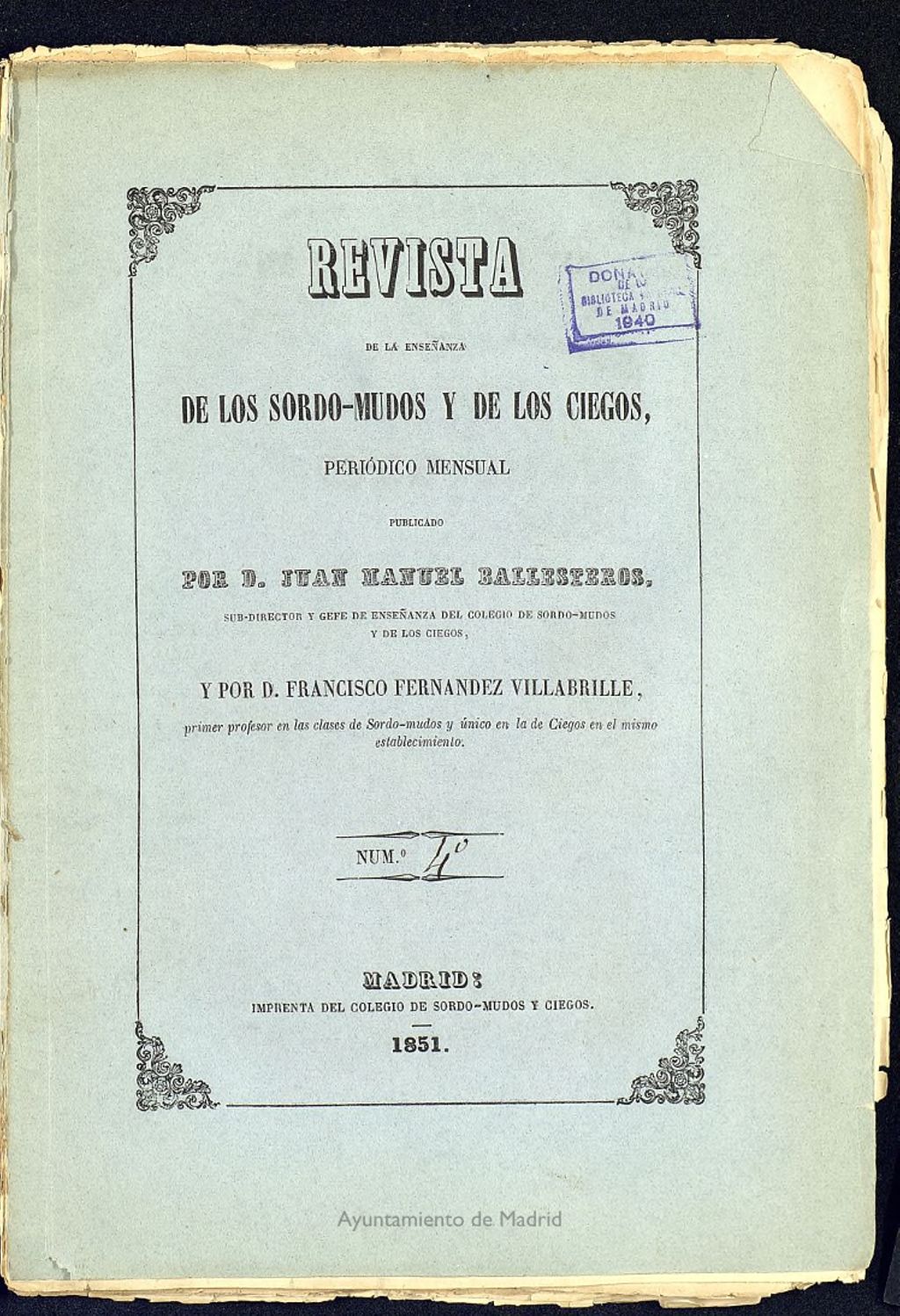 Miniatura de Revista de la enseñanza de los sordo-mudos y de los ciegos : periódico mensual, nº 4.