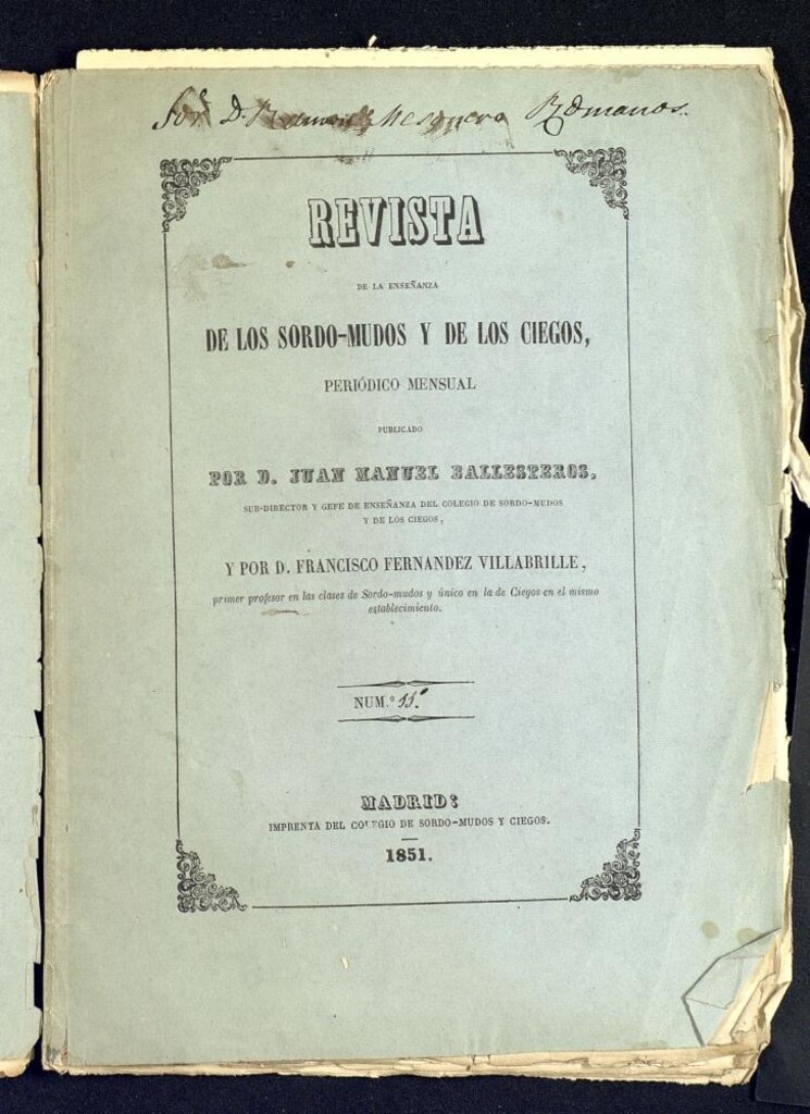 Miniatura de Revista de la enseñanza de los sordo-mudos y de los ciegos : periódico mensual, nº 11