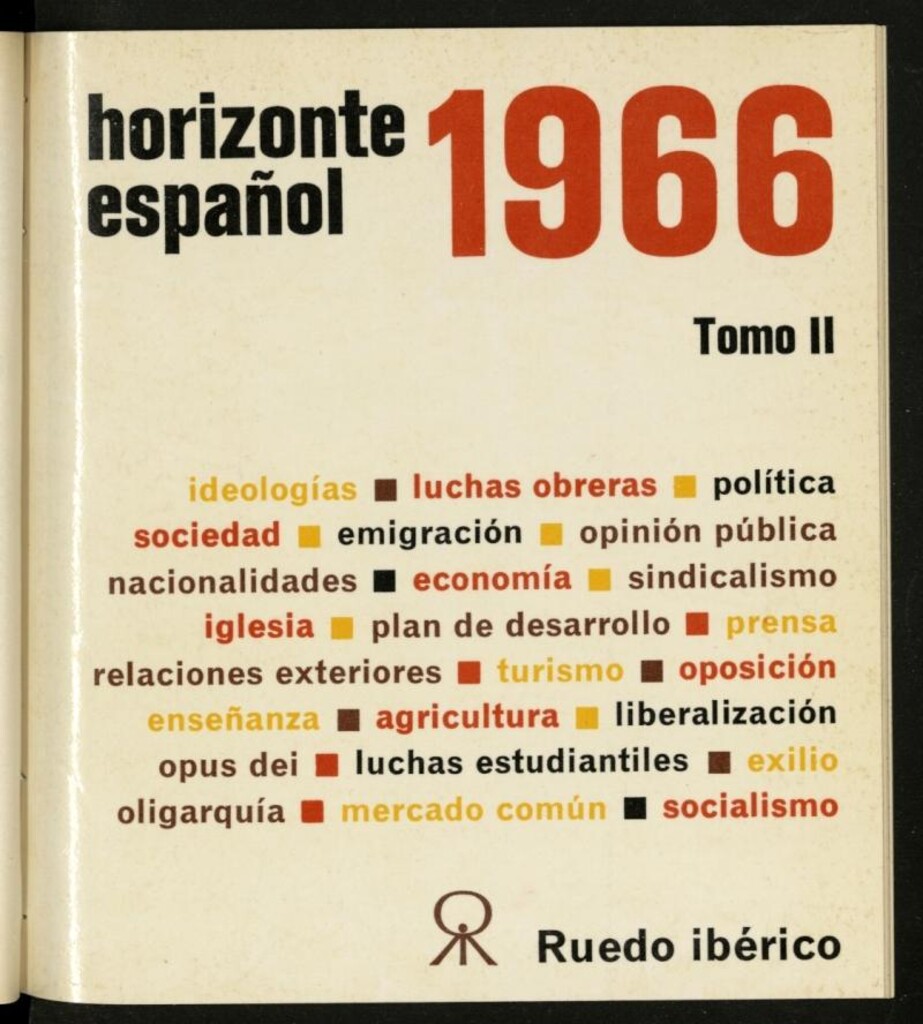 Miniatura de Horizonte español de 1966, suplemento de Cuadernos de ruedo ibérico. Tomo II