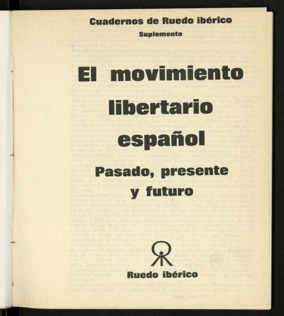 Miniatura de El movimiento libertario español, suplemento de Cuadernos de ruedo ibérico