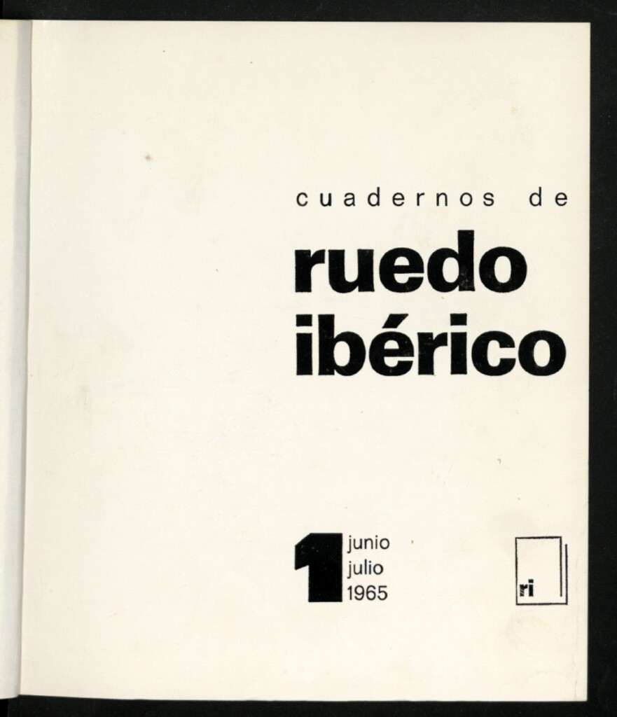 Miniatura de Cuadernos de Ruedo Ibérico de junio-julio de 1965, nº 1
