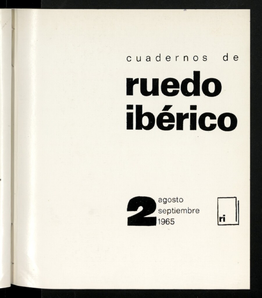 Miniatura de Cuadernos de Ruedo Ibérico de agosto-septiembre de 1965, nº 2