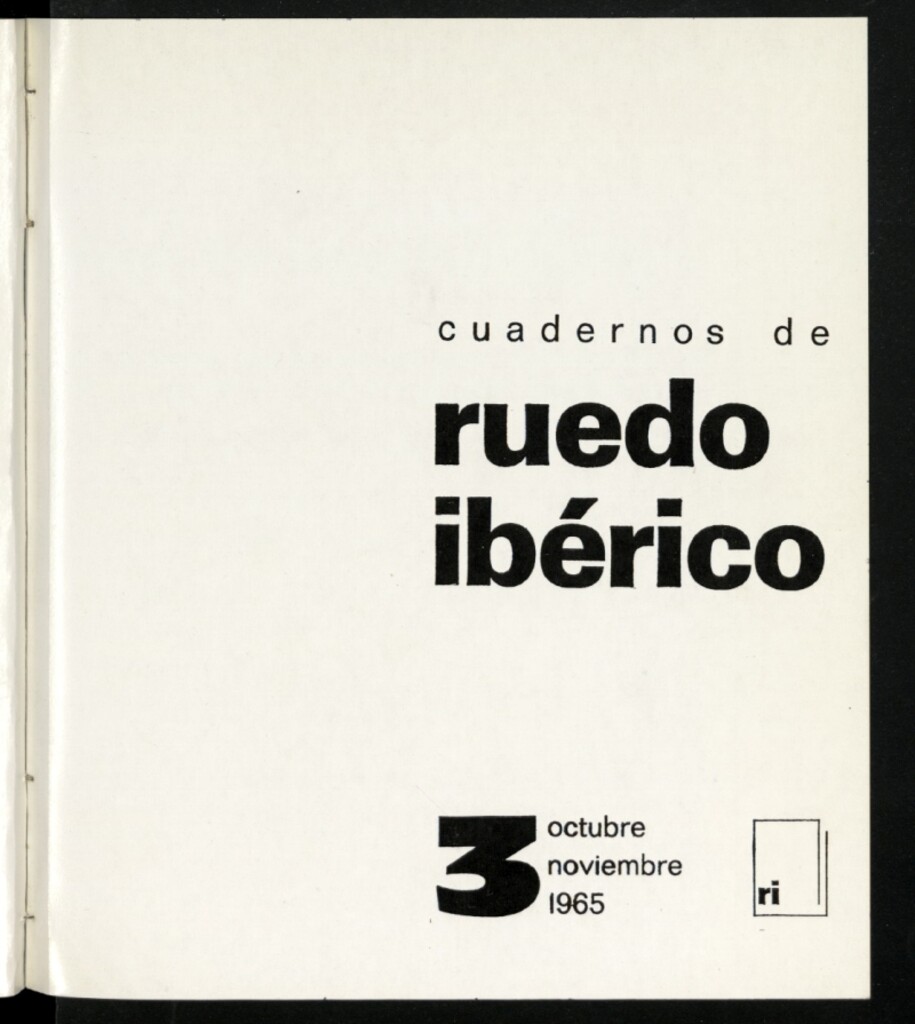Miniatura de Cuadernos de Ruedo Ibérico de octubre-noviembre de 1965, nº 3