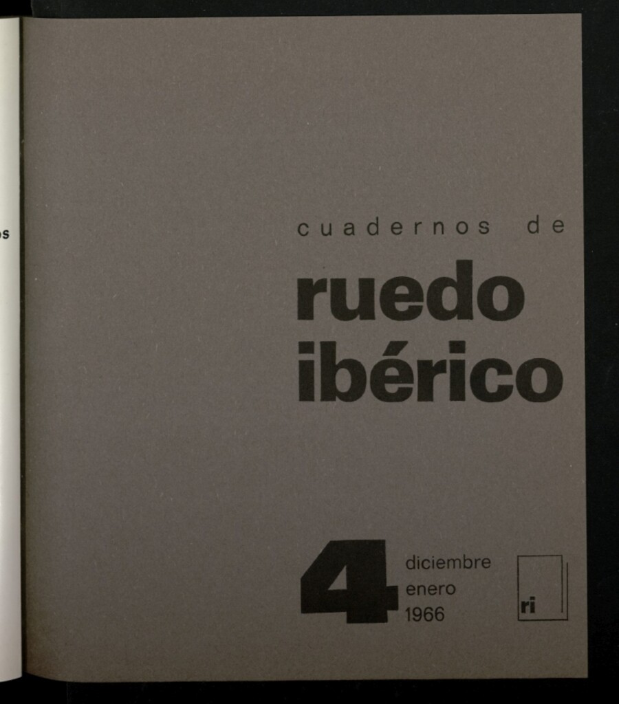 Miniatura de Cuadernos de Ruedo Ibérico de diciembre-enero de 1966, nº 4