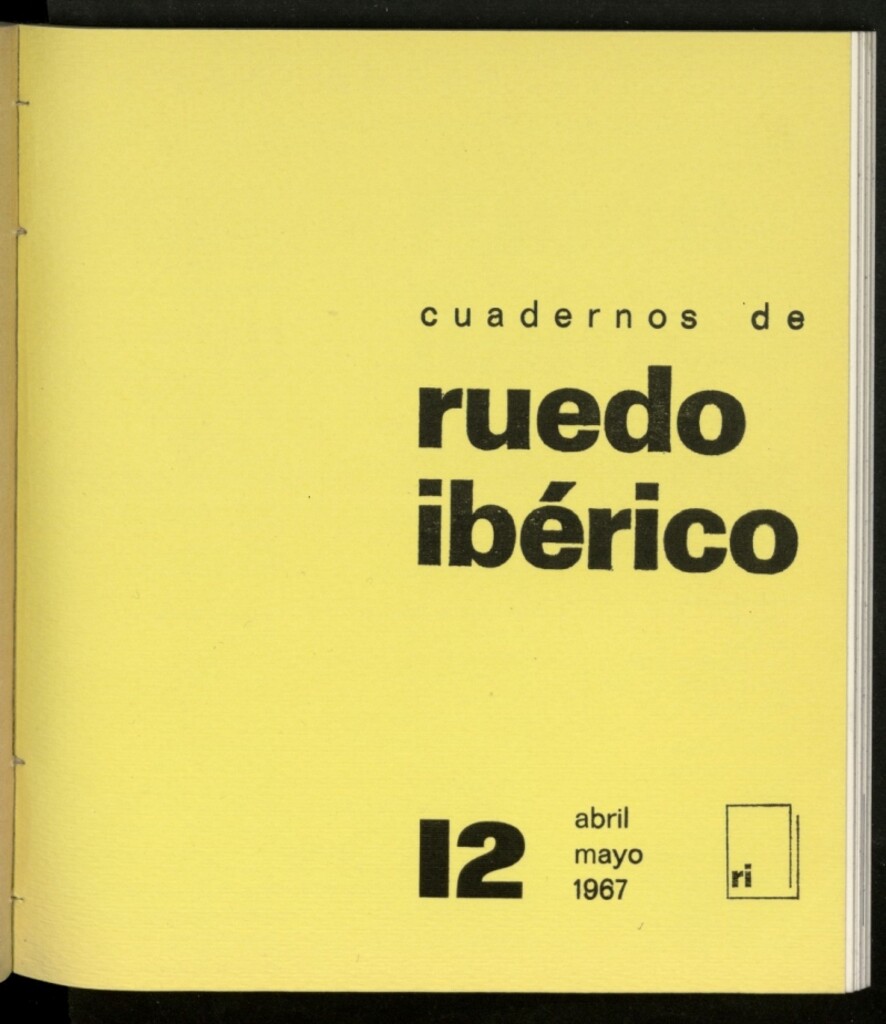 Miniatura de Cuadernos de Ruedo Ibérico de abril-mayo de 1967, nº 12