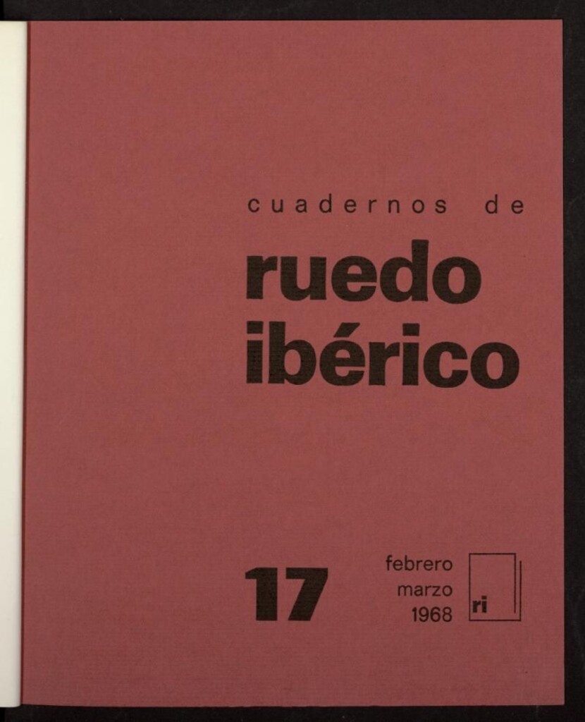 Miniatura de Cuadernos de Ruedo Ibérico de febrero-marzo de 1968, nº 17