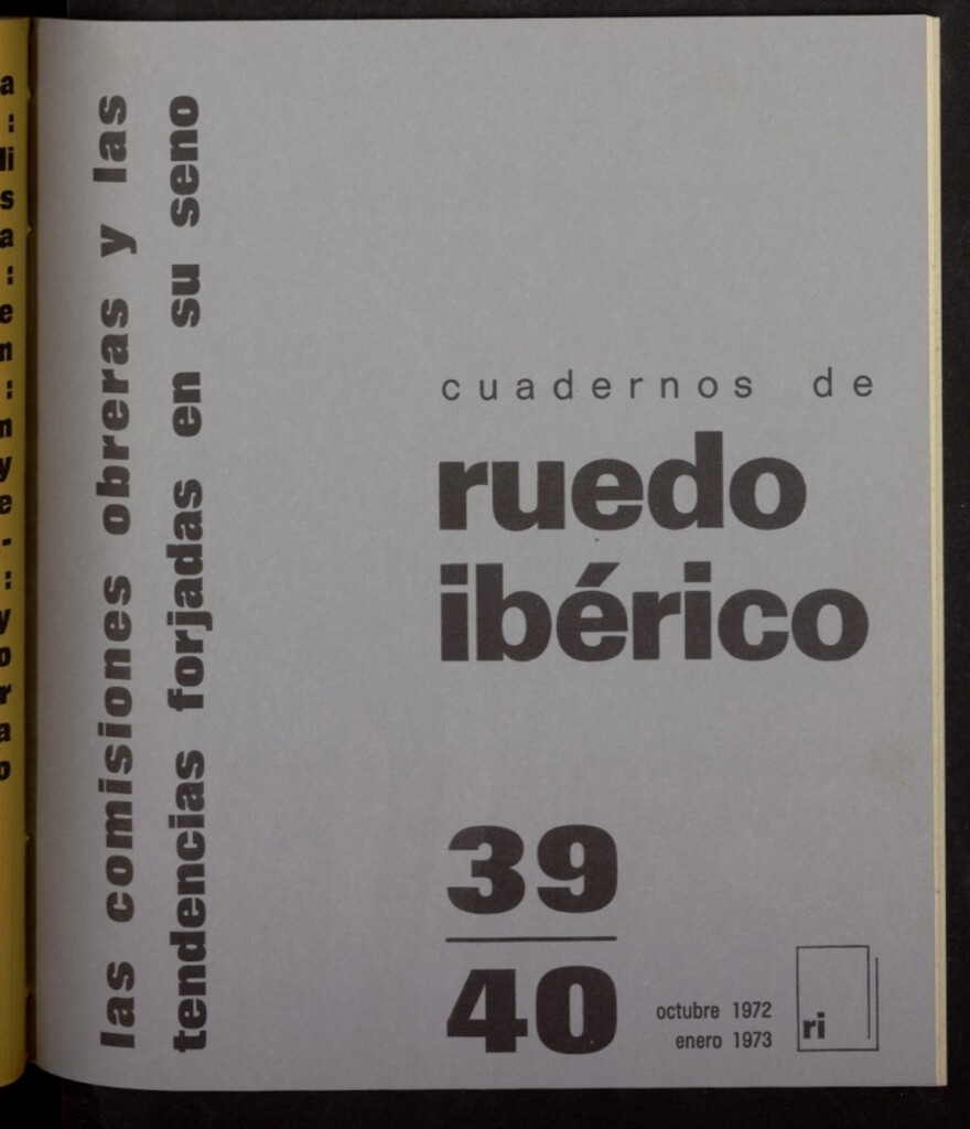 Miniatura de Cuadernos de Ruedo Ibérico de octubre de 1972 a enero 1973, nº 39 y 40