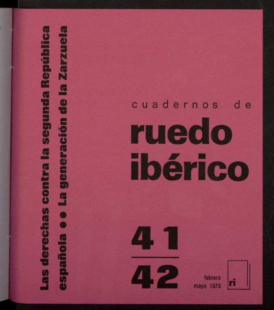 Miniatura de Cuadernos de Ruedo Ibérico de febrero-mayo de 1973, nº 41 y 42