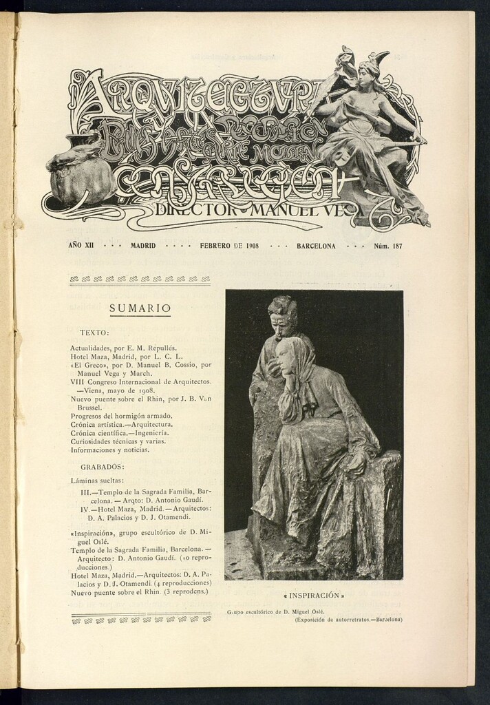 Miniatura de Arquitectura y Construcción : revista técnica quincenal de febrero de 1908
