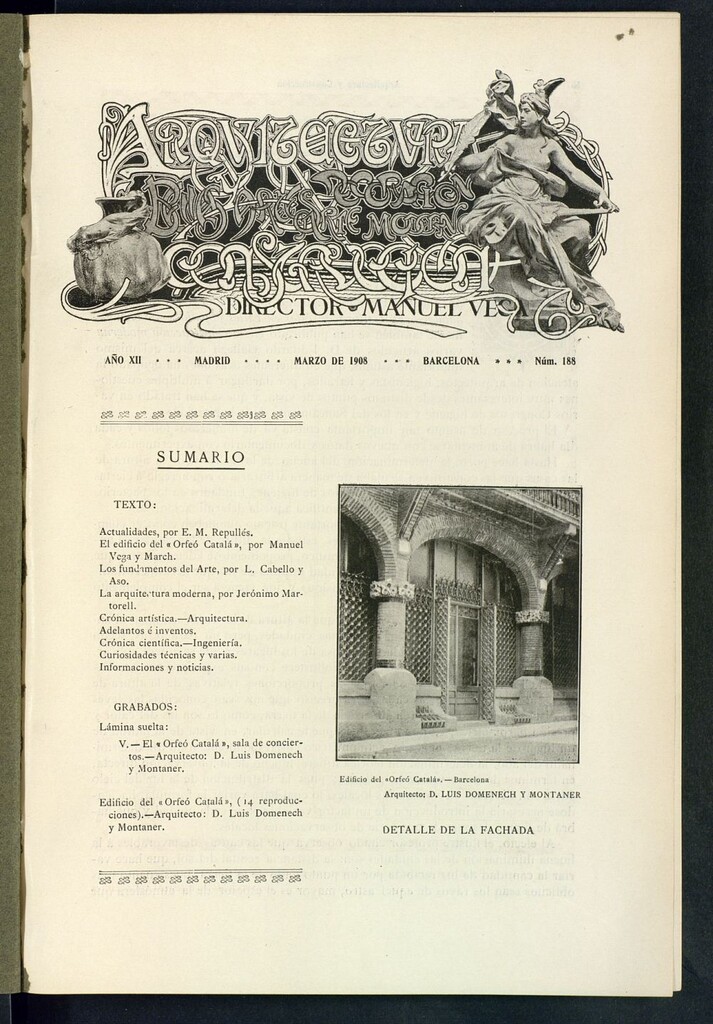 Miniatura de Arquitectura y Construcción : revista técnica quincenal de marzo de 1908