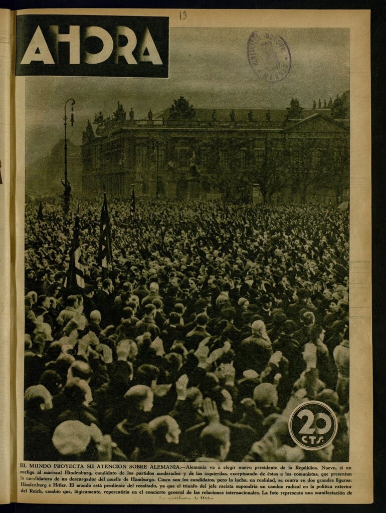 Miniatura de Ahora: diario gráfico del 13 de marzo de 1932, nº 389