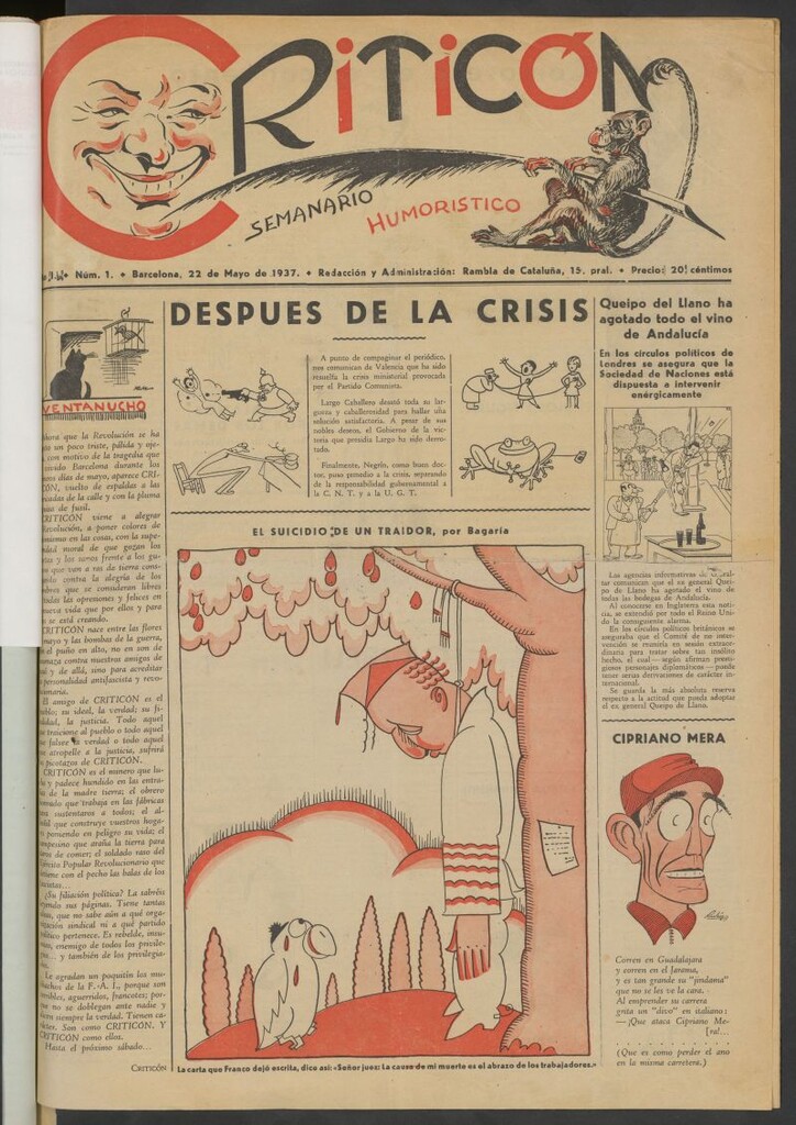 Miniatura de El Criticón : semanario humorístico