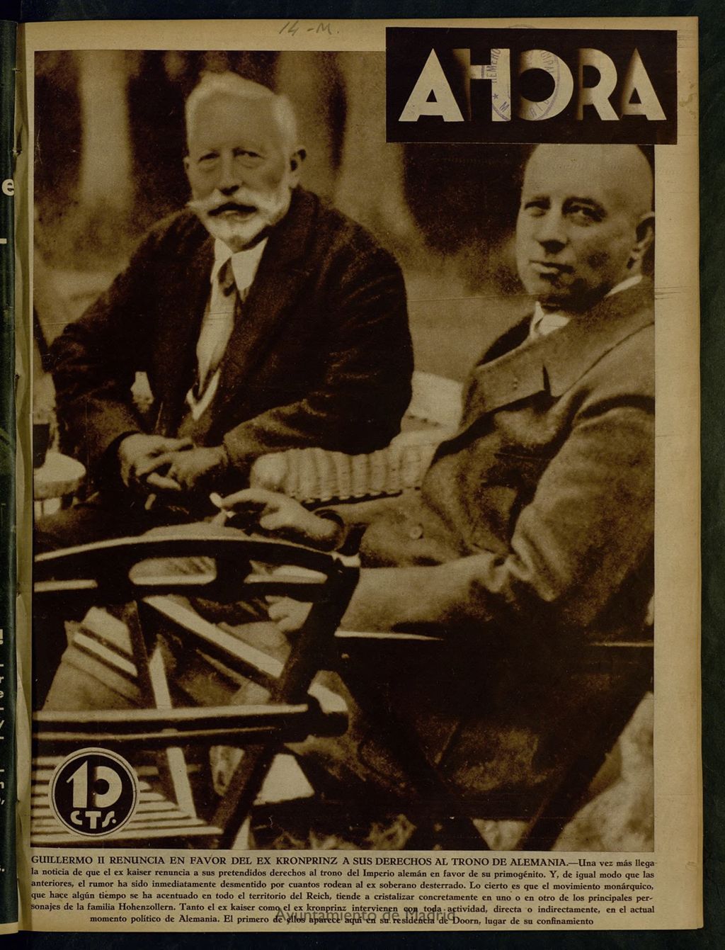 Miniatura de Ahora: diario gráfico del 14 de marzo de 1933, nº 701