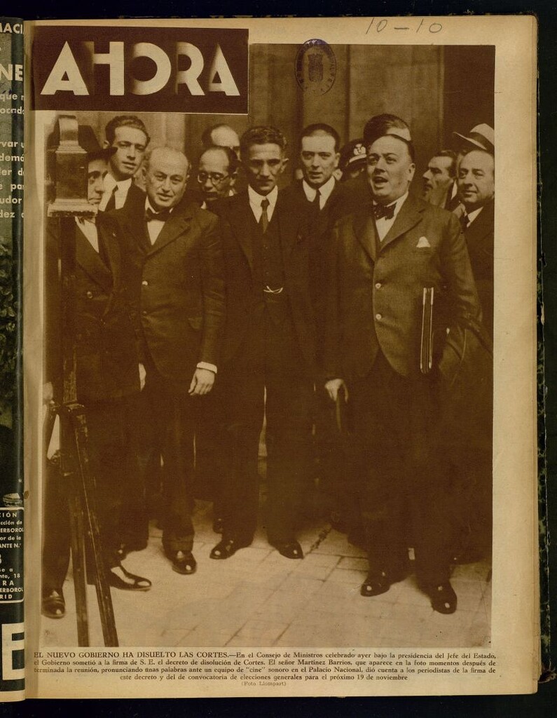 Miniatura de Ahora: diario gráfico del 10 de octubre de 1933, nº 881