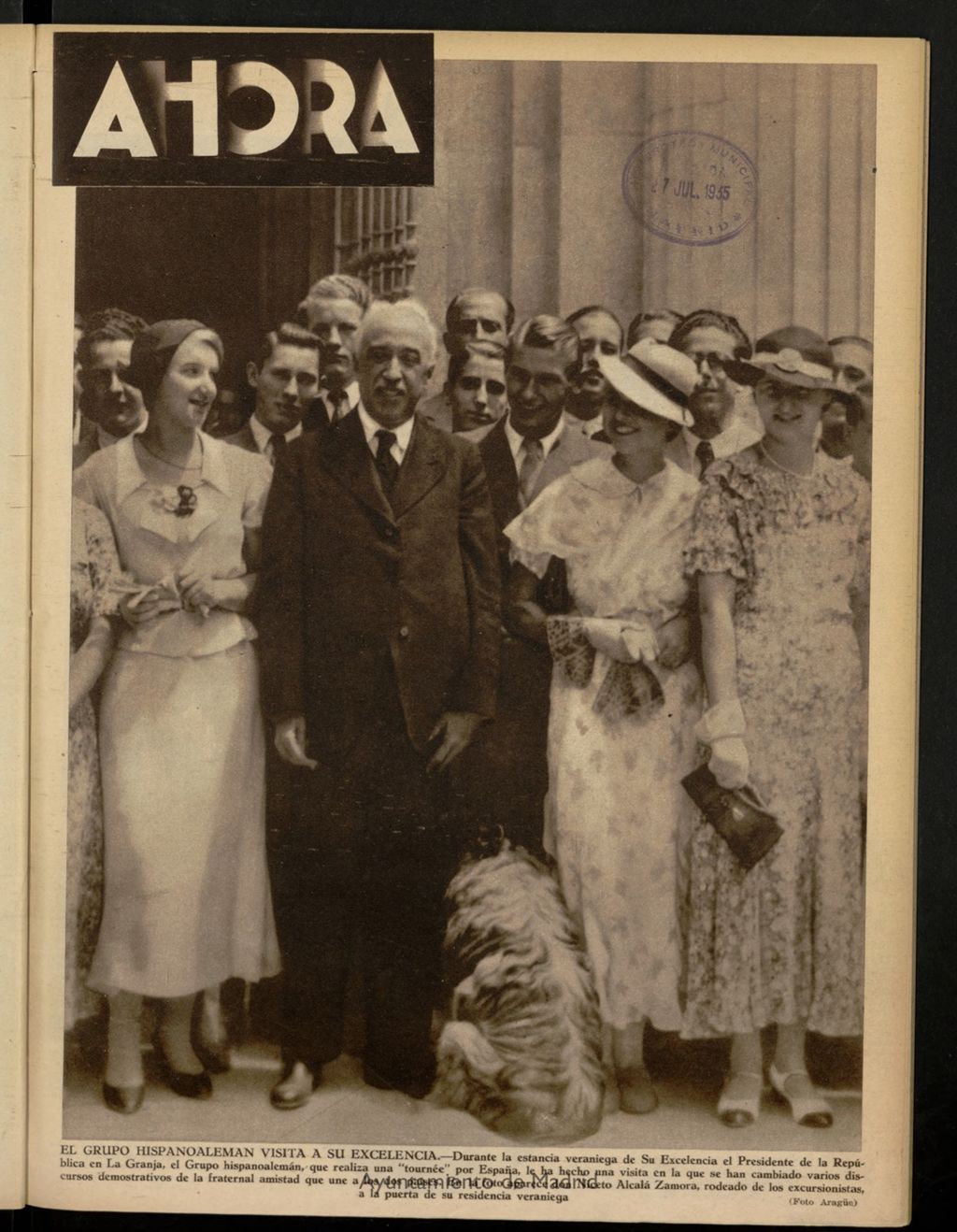 Miniatura de Ahora: diario gráfico del 26 de julio de 1935, nº 1429