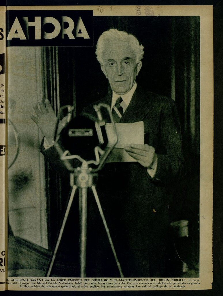 Miniatura de Ahora: diario gráfico del 16 de febrero de 1936, nº 1605