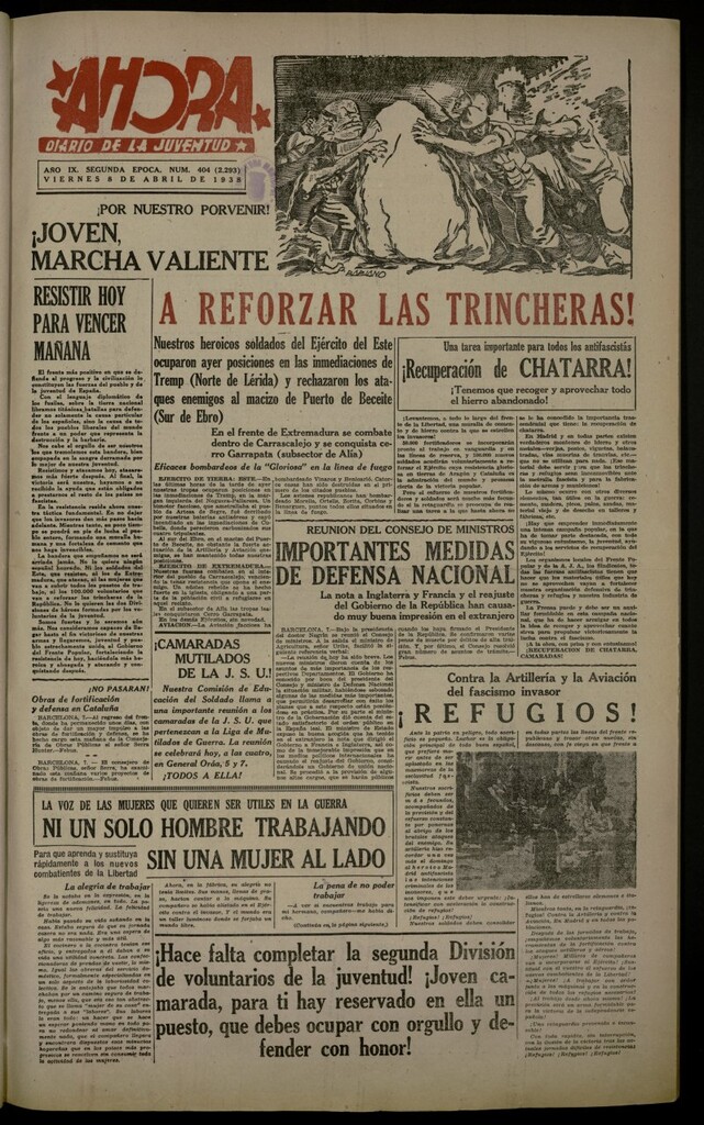 Miniatura de Ahora: diario gráfico del 8 de abril de 1938, nº 404