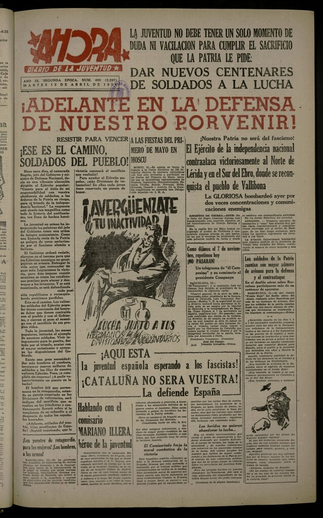 Miniatura de Ahora: diario gráfico del 12 de abril de 1938, nº 408