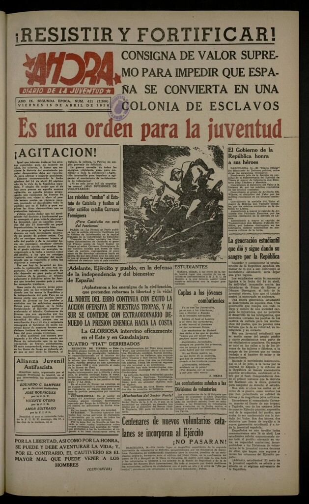 Miniatura de Ahora: diario gráfico del 15 de abril de 1938, nº 411