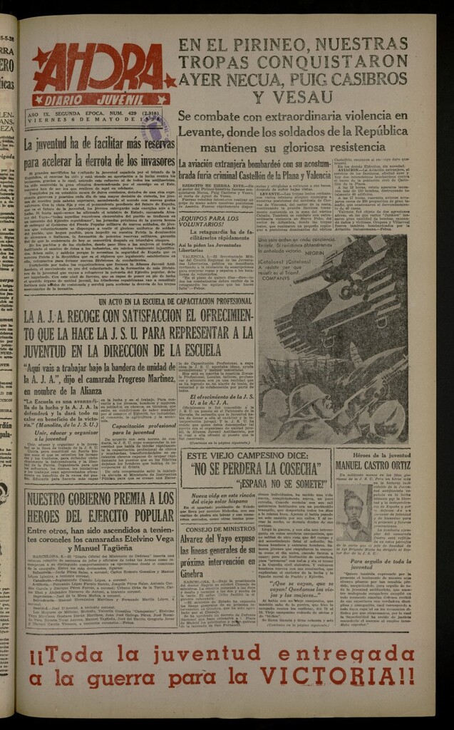Miniatura de Ahora: diario gráfico del 6 de mayo de 1938, nº 429