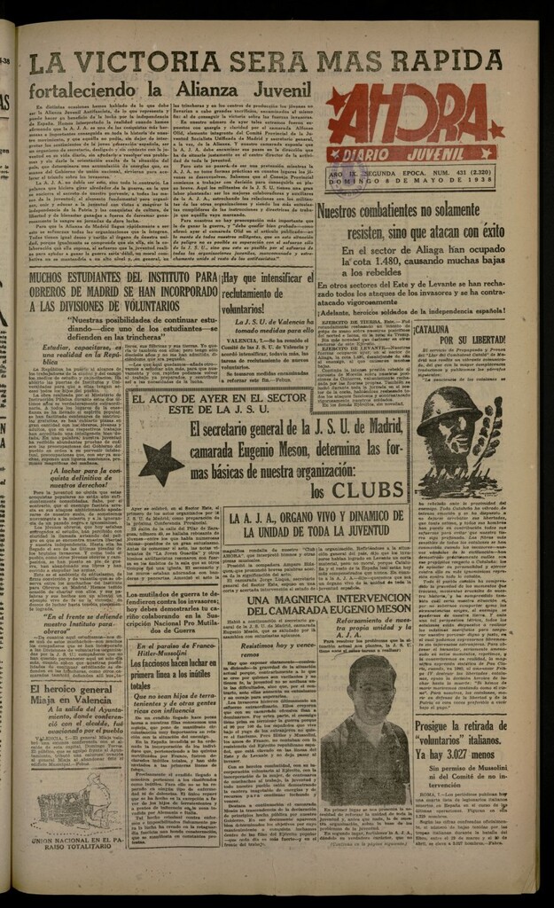 Miniatura de Ahora: diario gráfico del 8 de mayo de 1938, nº 431