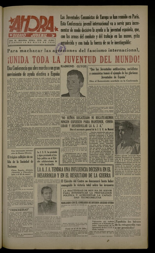 Miniatura de Ahora: diario gráfico del 13 de mayo de 1938, nº 435