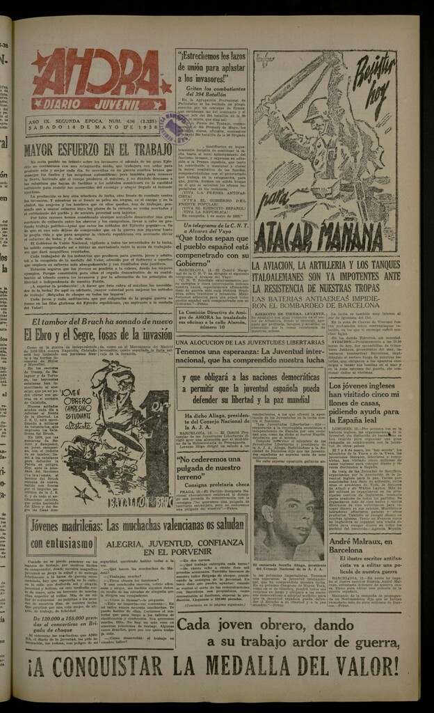 Miniatura de Ahora: diario gráfico del 14 de mayo de 1938, nº 436