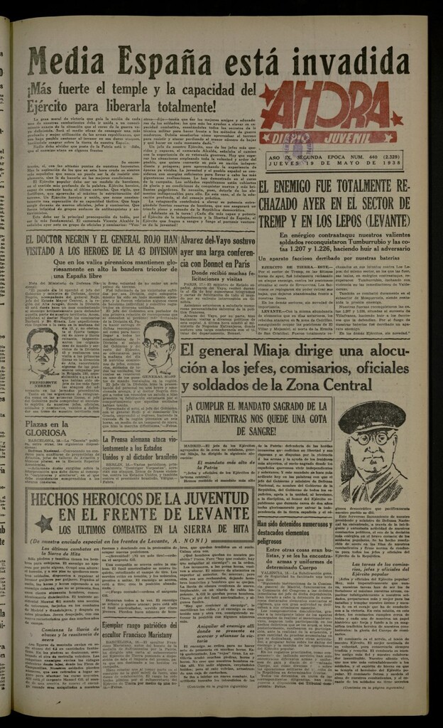 Miniatura de Ahora: diario gráfico del 19 de mayo de 1938, nº 440