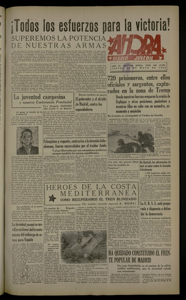 Miniatura de Ahora: diario gráfico del 26 de mayo de 1938, nº 446