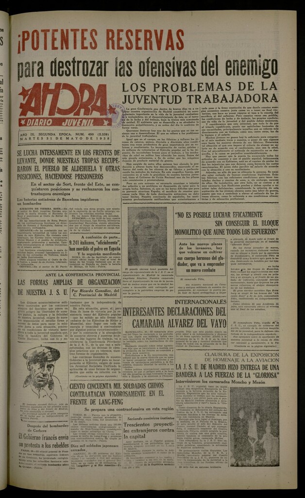 Miniatura de Ahora: diario gráfico del 31 de mayo de 1938, nº 450