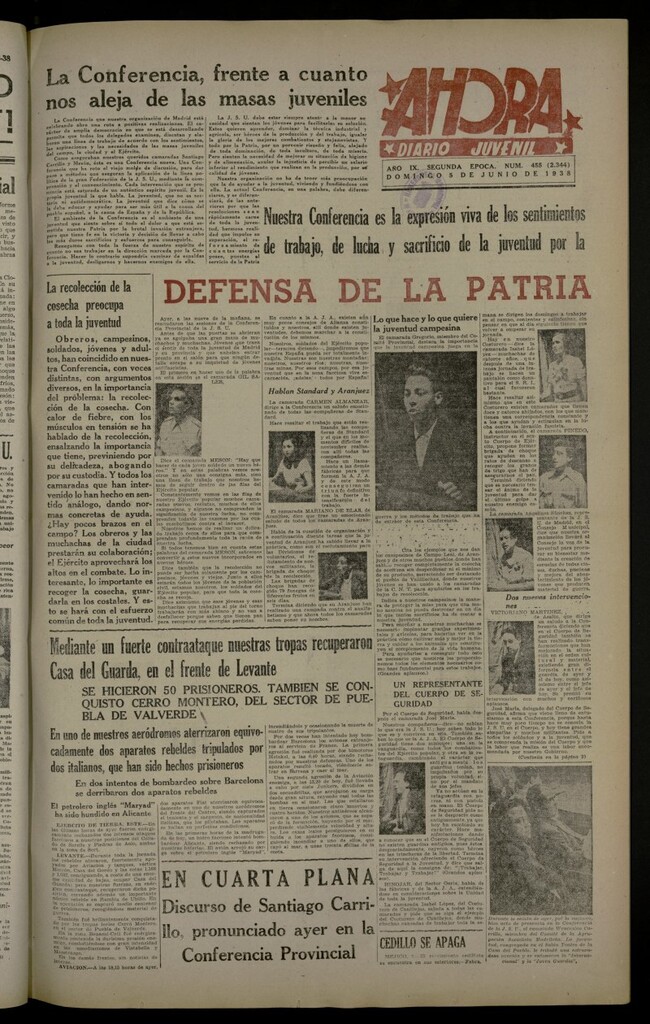 Miniatura de Ahora: diario gráfico del 5 de junio de 1938, nº 455