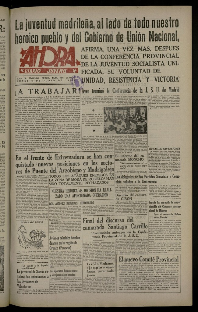 Miniatura de Ahora: diario gráfico del 6 de junio de 1938, nº 456