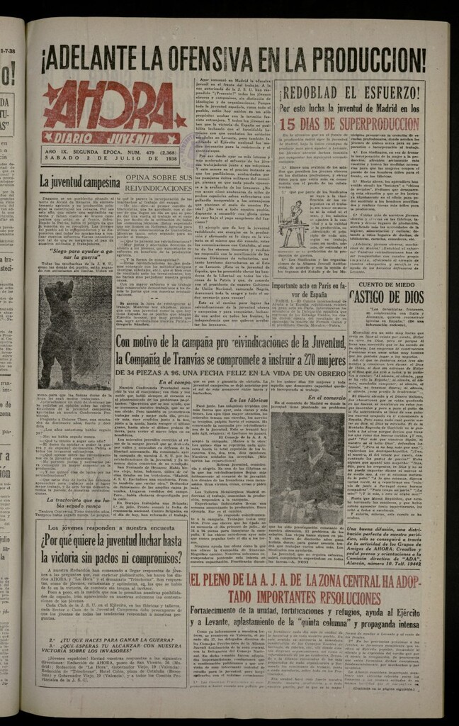 Miniatura de Ahora: diario gráfico del 2 de julio de 1938, nº 479