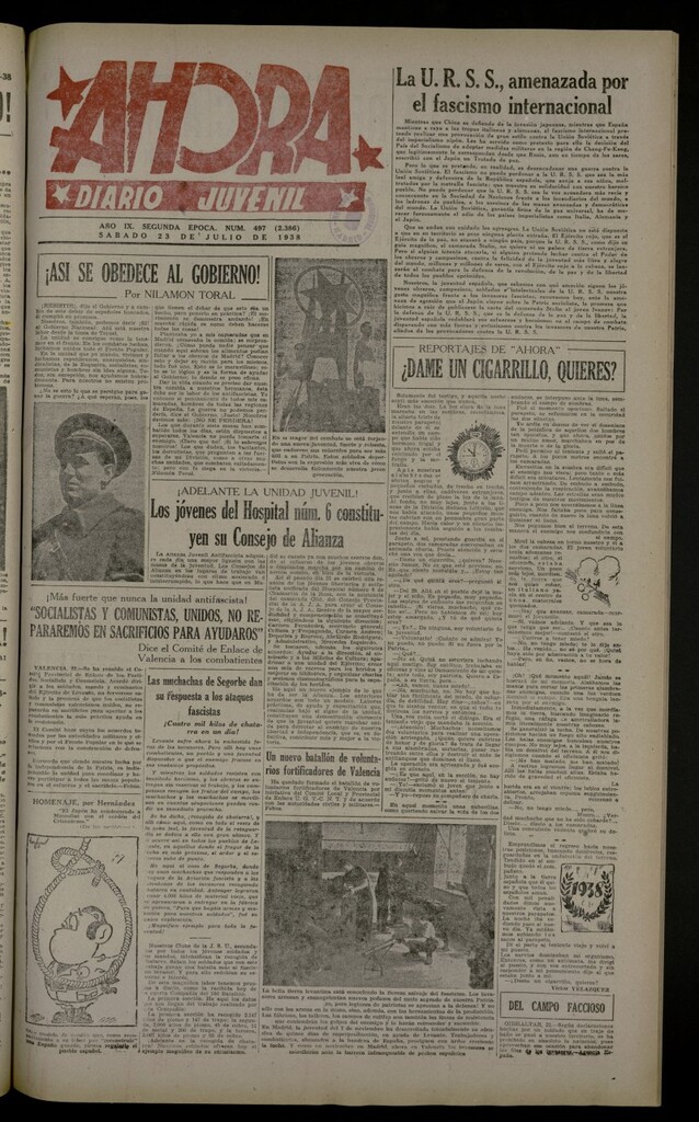 Miniatura de Ahora: diario gráfico del 23 de julio de 1938, nº 497