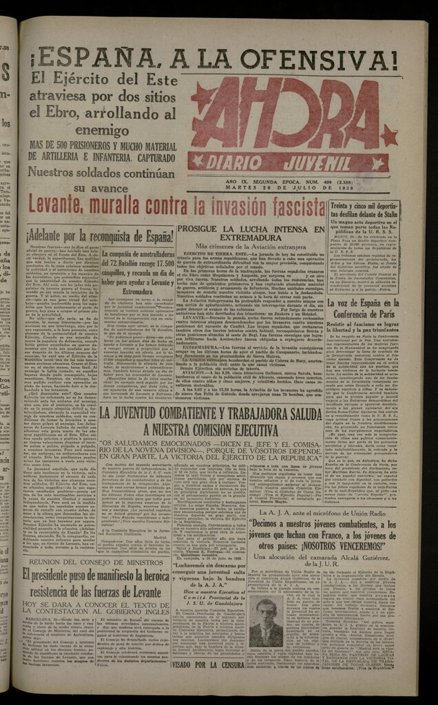 Miniatura de Ahora: diario gráfico del 26 de julio de 1938, nº 499