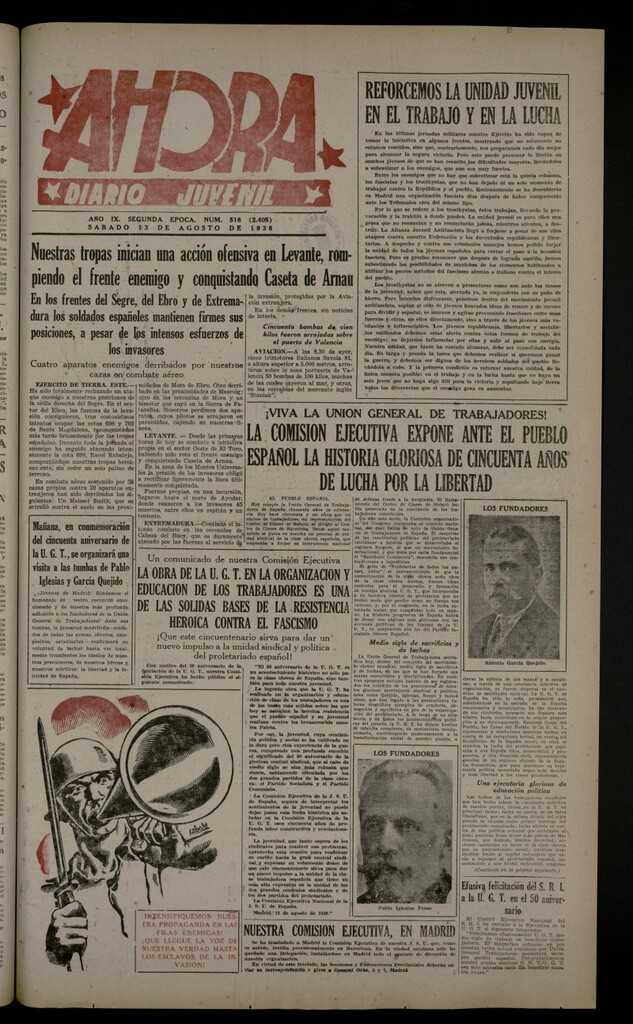 Miniatura de Ahora: diario gráfico del 13 de agosto de 1938, nº 516