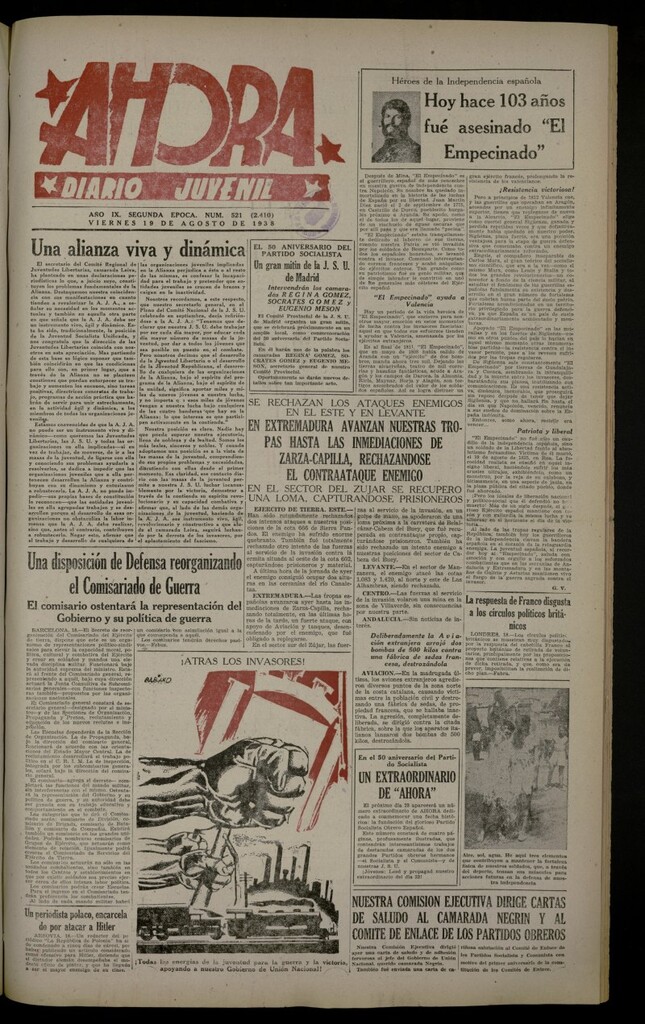 Miniatura de Ahora: diario gráfico del 19 de agosto de 1938