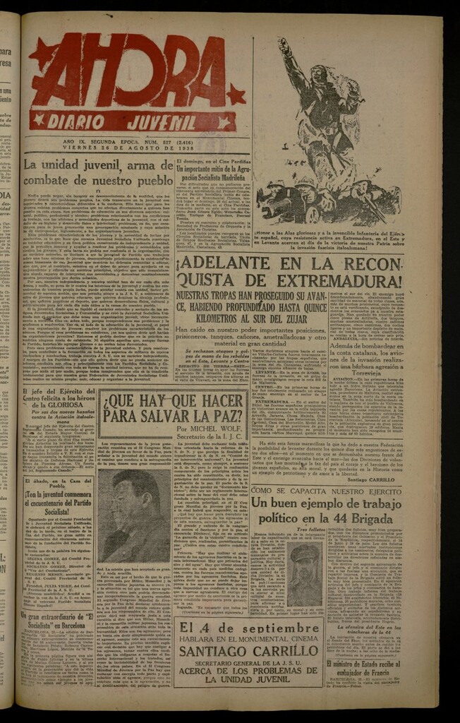 Miniatura de Ahora: diario gráfico del 26 de agosto de 1938, nº 527