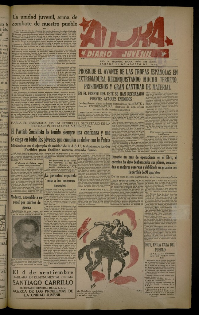 Miniatura de Ahora: diario gráfico del 27 de agosto de 1938, nº 528