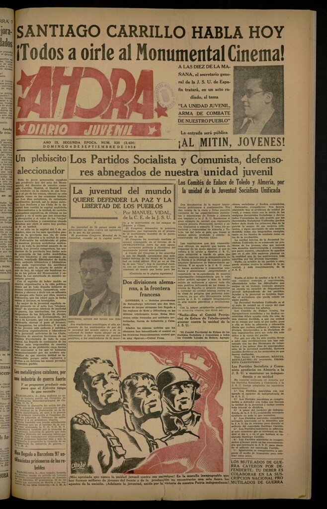 Miniatura de Ahora: diario gráfico del 4 de septiembre de 1938, nº 535