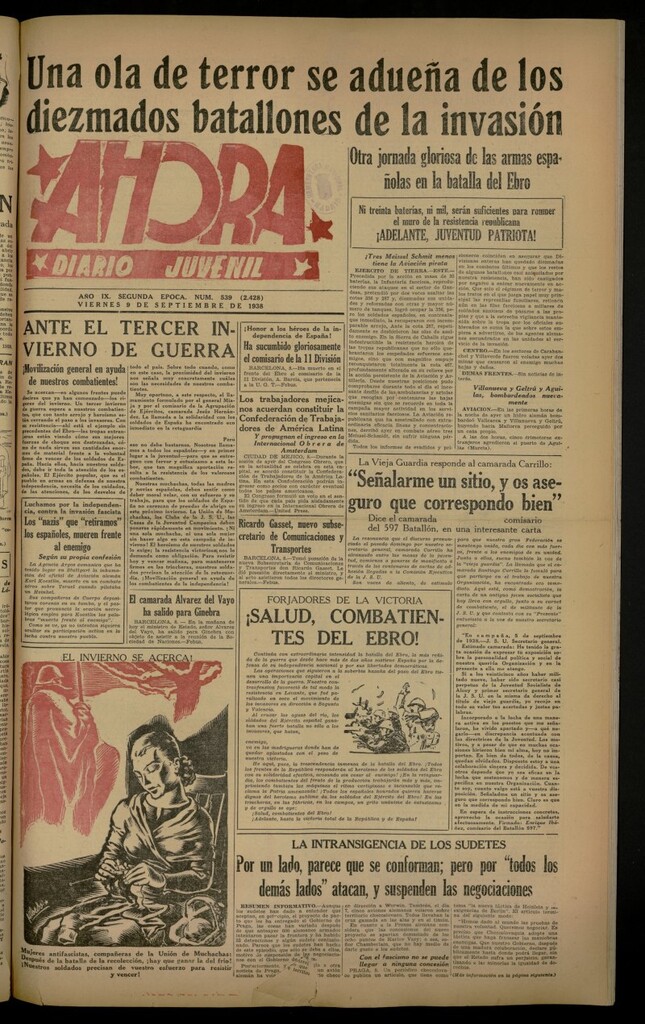 Miniatura de Ahora: diario gráfico del 9 de septiembre de 1938, nº 539