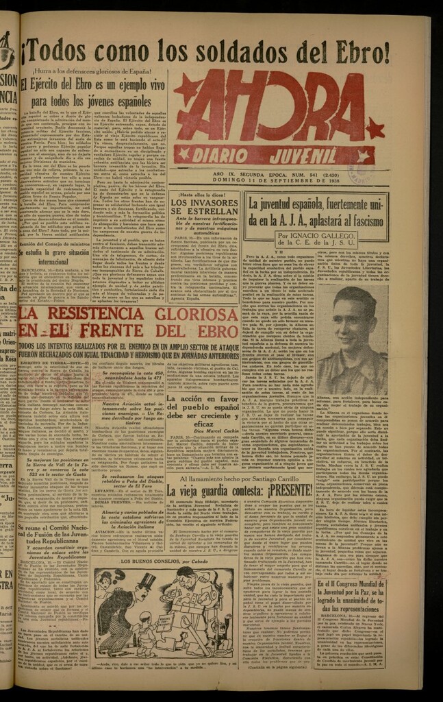 Miniatura de Ahora: diario gráfico del 11 de septiembre de 1938, nº 541