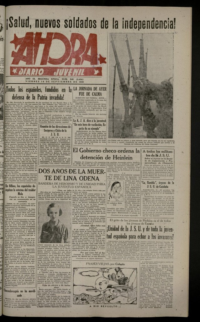 Miniatura de Ahora: diario gráfico del 16 de septiembre de 1938, nº 545