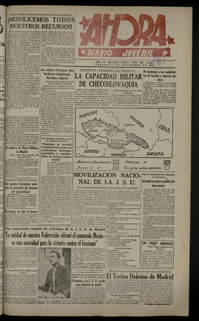 Miniatura de Ahora: diario gráfico del 17 de septiembre de 1938, nº 546