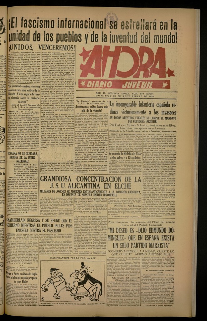 Miniatura de Ahora: diario gráfico del 25 de septiembre de 1938, nº 550