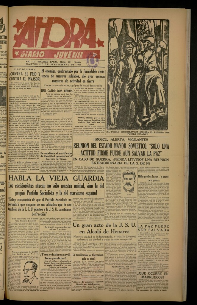 Miniatura de Ahora: diario gráfico del 27 de septiembre de 1938, nº 551