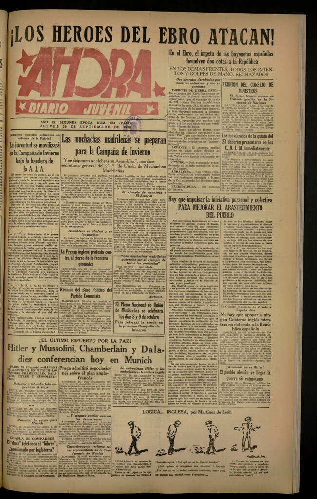 Miniatura de Ahora: diario gráfico del 29 de septiembre de 1938, nº 553